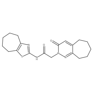 2-(3-oxo-3,5,6,7,8,9-hexahydro-2H-cyclohepta[c]pyridazin-2-yl)-N-(5,6,7,8-tetrahydro-4H-cyclohepta[d][1,3]thiazol-2-yl)acetamide Structure
