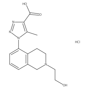 1-[2-(2-hydroxyethyl)-1,2,3,4-tetrahydroisoquinolin-5-yl]-5-methyl-1H-1,2,3-triazole-4-carboxylic acid hydrochloride Structure