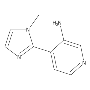 4-(1-Methylimidazol-2-yl)pyridin-3-amine结构式