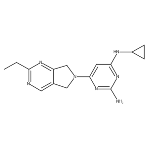 N4-cyclopropyl-6-(2-ethyl-5H-pyrrolo[3,4-d]pyrimidin-6(7H)-yl)pyrimidine-2,4-diamine Structure