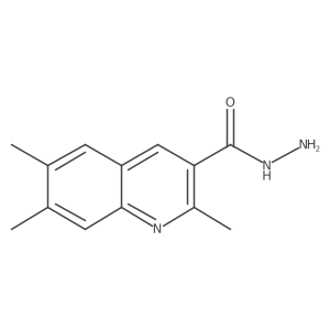 2,6,7-Trimethylquinoline-3-carbohydrazide Structure