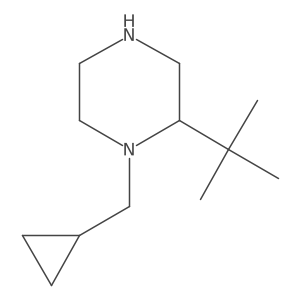 2-(Tert-butyl)-1-(cyclopropylmethyl)piperazine Structure