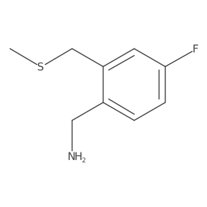 {4-Fluoro-2-[(methylsulfanyl)methyl]phenyl}methanamine结构式