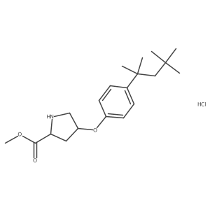 Methyl (2S,4S)-4-[4-(1,1,3,3-tetramethylbutyl)-phenoxy]-2-pyrrolidinecarboxylate hydrochloride结构式