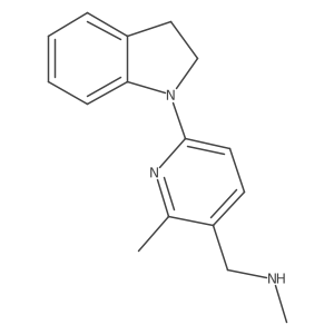1-(6-(Indolin-1-yl)-2-methylpyridin-3-yl)-N-methylmethanamine结构式