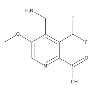 4-(Aminomethyl)-3-(difluoromethyl)-5-methoxypicolinic acid Structure