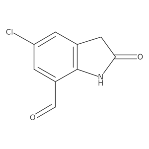 5-Chloro-2-oxoindoline-7-carbaldehyde结构式