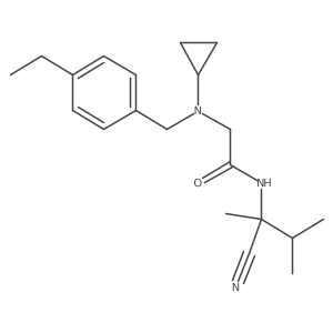 N-(1-cyano-1,2-dimethylpropyl)-2-{cyclopropyl[(4-ethylphenyl)methyl]amino}acetamide Structure