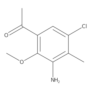 1-(3-Amino-5-chloro-2-methoxy-4-methylphenyl)ethanone结构式