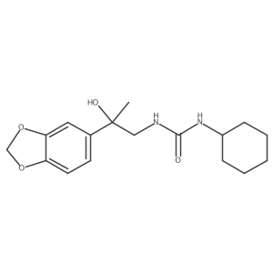 1-(2-(Benzo[d][1,3]dioxol-5-yl)-2-hydroxypropyl)-3-cyclohexylurea结构式