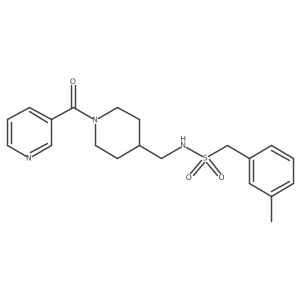 N-((1-nicotinoylpiperidin-4-yl)methyl)-1-(m-tolyl)methanesulfonamide Structure