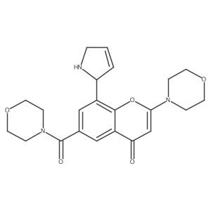 8-(2,5-dihydro-1H-pyrrol-2-yl)-6-(morpholine-4-carbonyl)-2-morpholino-4H-chromen-4-one结构式