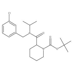 tert-Butyl 2-((3-chlorobenzyl)(isopropyl)carbamoyl)piperidine-1-carboxylate结构式