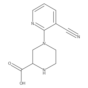 4-(3-Cyanopyridin-2-yl)piperazine-2-carboxylic acid Structure
