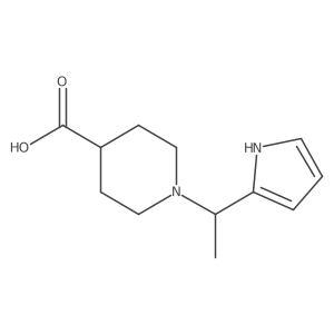 1-(1-(1H-pyrrol-2-yl)ethyl)piperidine-4-carboxylic acid结构式