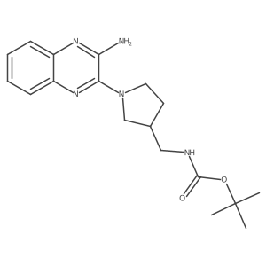 Tert-butyl ((1-(3-aminoquinoxalin-2-yl)pyrrolidin-3-yl)methyl)carbamate结构式