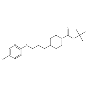 tert-Butyl 4-(3-((5-chloropyrimidin-2-yl)oxy)propyl)piperidine-1-carboxylate结构式
