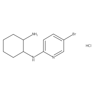 N1-(5-bromopyridin-2-yl)cyclohexane-1,2-diamine hydrochloride Structure