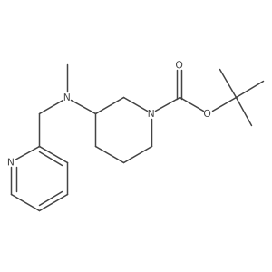 (S)-tert-butyl 3-(methyl(pyridin-2-ylmethyl)amino)piperidine-1-carboxylate结构式