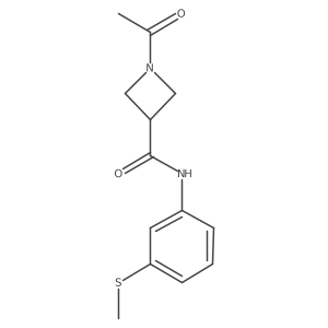 1-acetyl-N-(3-(methylthio)phenyl)azetidine-3-carboxamide Structure