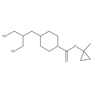 (1-Methylcyclopropyl) 4-[3-hydroxy-2-(hydroxymethyl)propyl]piperidine-1-carboxylate结构式