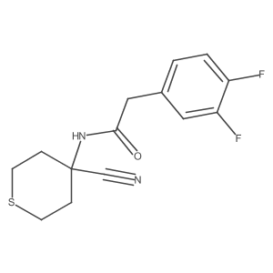 N-(4-Cyanothian-4-yl)-2-(3,4-difluorophenyl)acetamide结构式