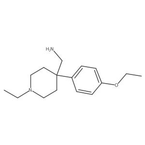 (4-(4-Ethoxyphenyl)-1-ethylpiperidin-4-yl)methanamine Structure