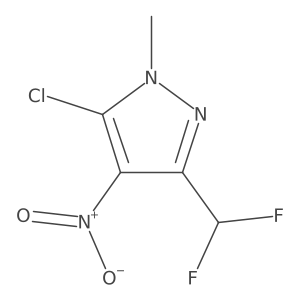 5-Chloro-3-(difluoromethyl)-1-methyl-4-nitro-1H-pyrazole结构式