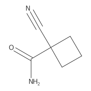 1-Cyanocyclobutane-1-carboxamide结构式