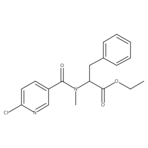 ethyl 2-[1-(6-chloropyridin-3-yl)-N-methylformamido]-3-phenylpropanoate结构式