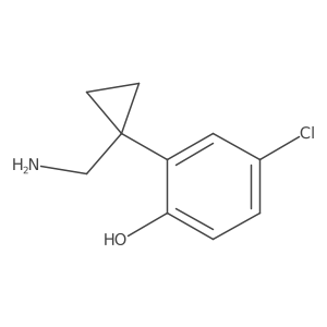 2-[1-(Aminomethyl)cyclopropyl]-4-chlorophenol Structure