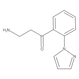 3-amino-1-[2-(1H-pyrazol-1-yl)phenyl]propan-1-one结构式