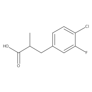 3-(4-Chloro-3-fluorophenyl)-2-methylpropanoic acid结构式