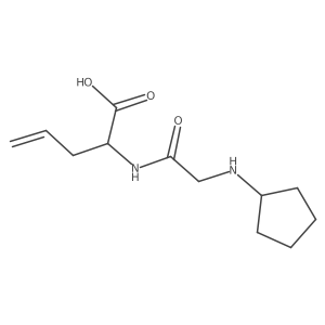 2-[2-(Cyclopentylamino)acetamido]pent-4-enoic acid结构式