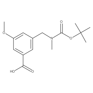 3-Methoxy-5-[[methyl-[(2-methylpropan-2-yl)oxycarbonyl]amino]methyl]benzoic acid Structure