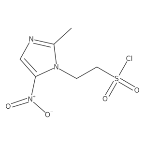 2-(2-methyl-5-nitro-1H-imidazol-1-yl)ethane-1-sulfonyl chloride结构式