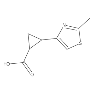 2-(2-Methyl-1,3-thiazol-4-yl)cyclopropane-1-carboxylic acid结构式