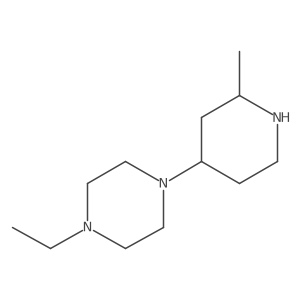 1-Ethyl-4-(2-methylpiperidin-4-yl)piperazine结构式