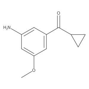 (3-Amino-5-methoxyphenyl)(cyclopropyl)methanone Structure