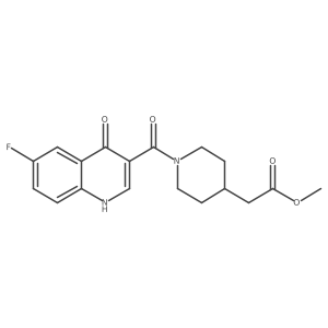 Methyl {1-[(6-fluoro-4-hydroxyquinolin-3-yl)carbonyl]piperidin-4-yl}acetate Structure