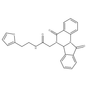 2-(5,11-dioxo-6a,11-dihydroisoindolo[2,1-a]quinazolin-6(5H)-yl)-N-[2-(furan-2-yl)ethyl]acetamide结构式