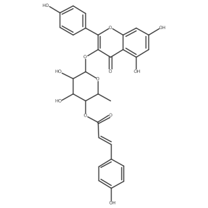 4''-O-(4-Hydroxycinnaamoyl)afzelin结构式