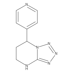4-{4H,5H,6H,7H-[1,2,3,4]tetrazolo[1,5-a]pyrimidin-7-yl}pyridine结构式