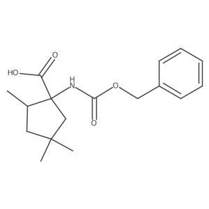 1-{[(Benzyloxy)carbonyl]amino}-2,4,4-trimethylcyclopentane-1-carboxylic acid结构式