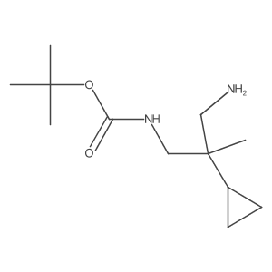 tert-butyl N-(3-amino-2-cyclopropyl-2-methylpropyl)carbamate Structure