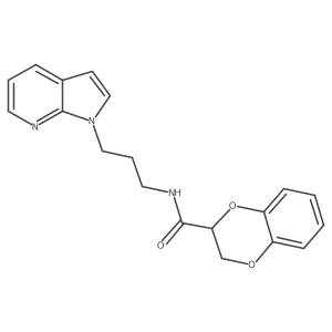 N-(3-(1H-pyrrolo[2,3-b]pyridin-1-yl)propyl)-2,3-dihydrobenzo[b][1,4]dioxine-2-carboxamide结构式