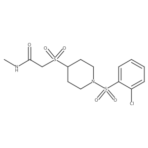 2-((1-((2-chlorophenyl)sulfonyl)piperidin-4-yl)sulfonyl)-N-methylacetamide Structure