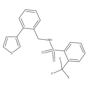 N-(2-(thiophen-3-yl)benzyl)-2-(trifluoromethyl)benzenesulfonamide Structure