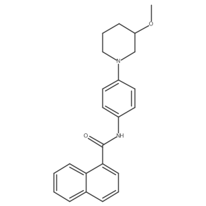 N-(4-(3-methoxypiperidin-1-yl)phenyl)-1-naphthamide结构式
