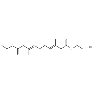 ethyl (3Z)-3-({2-[(E)-(4-ethoxy-4-oxobutan-2-ylidene)amino]ethyl}imino)butanoate hydrate结构式